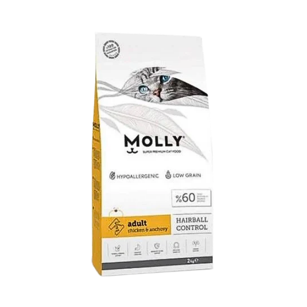 Molly - Hairball Control - Cibo secco per gatti - 2 kg 