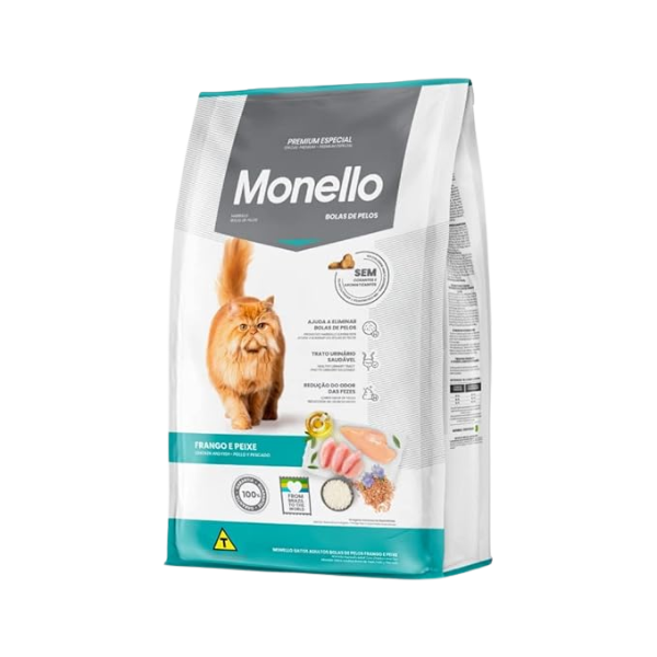 Monello -  Dry Cat Food - Hairball Control - Chicken & Fish - 1 Kg