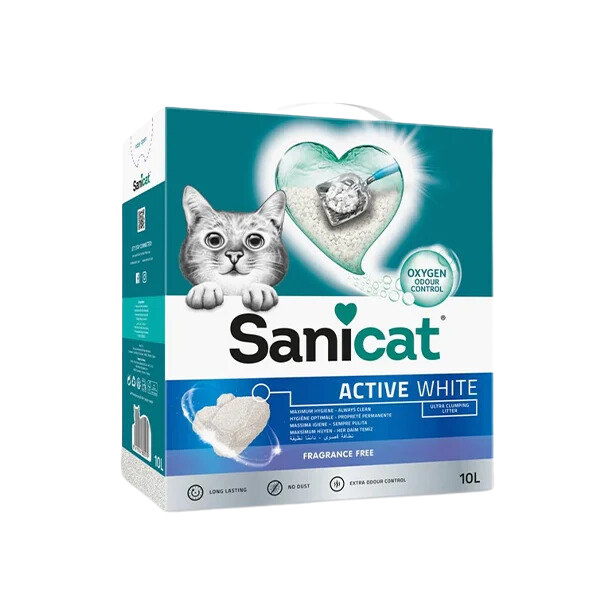 Sanicat - Ultra Clumping - Active White Free Fragrance - 10 L