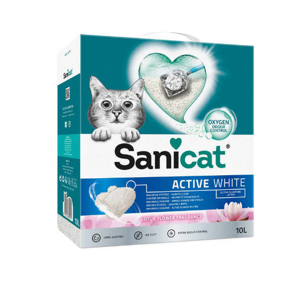 Sanicat - Clumping Active White Lotus Flower - 10L