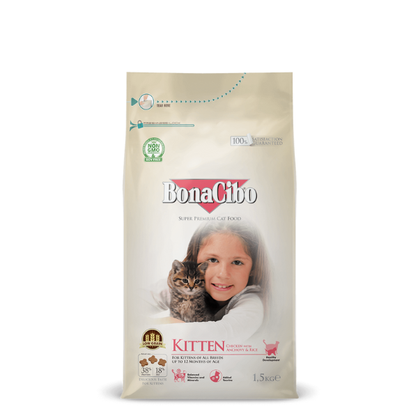 Bonacibo - Dry Kitten Food - Chicken - 1.5 Kg