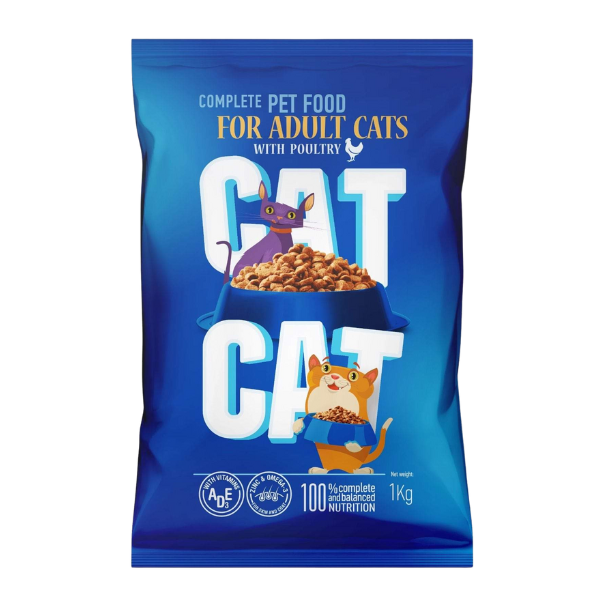 Cat Cat - Dry Cat Food - with Poultry - 1 Kg