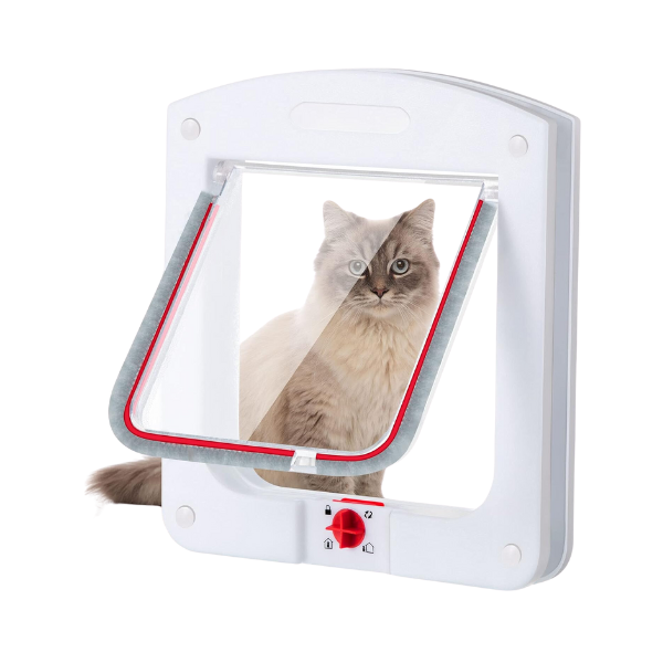 4-Way Rotary Lock Weatherproof Pet Door for Cats and Dogs