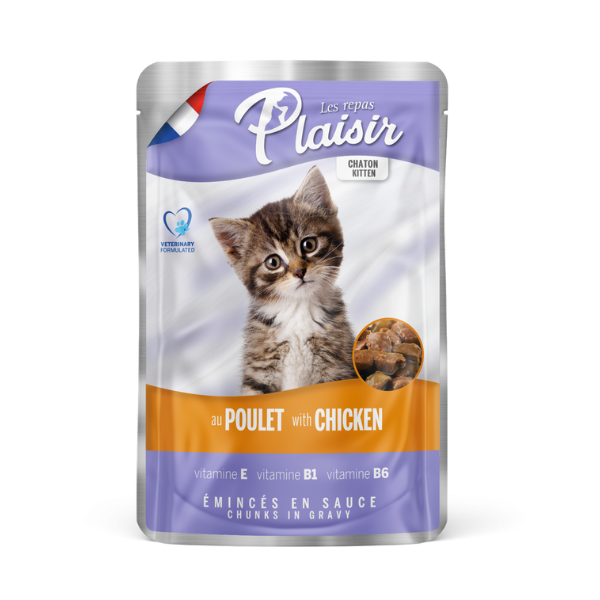 Plaisir - Wet Kitten Food - Chunks  in gravy –  100g