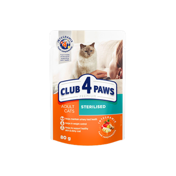 Club 4 Paws - Wet Cat Food - Sterilised - Chicken - 80 g