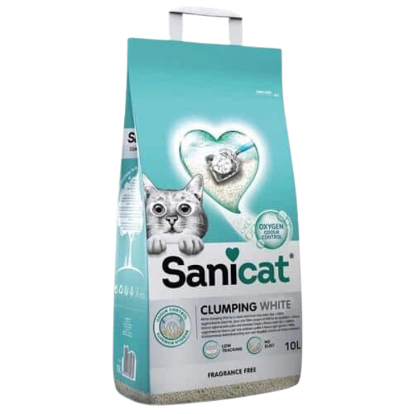 Sanicat -  Clumping White - Fragrance Free -  10L