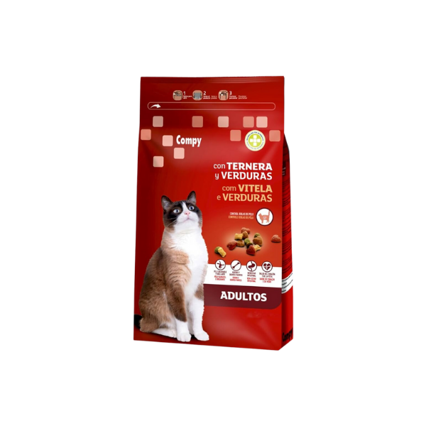 Compy - Dry Cat Food - Beef & Vegetables - 10 Kg
