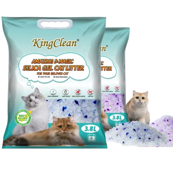 King Clean - Crystal Cat Litter -  Silica Gel - 3.8L