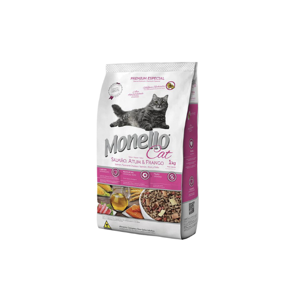Monello – Trockenfutter für Katzen – Lachs, Thunfisch und Huhn