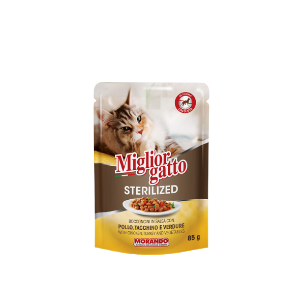 Miglior gatto – Nassfutter für Katzen – sterilisiert – 85 g