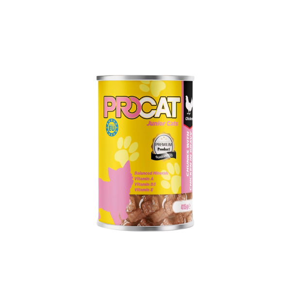 ProCat - Cibo umido per gattini - Bocconcini in salsa - 415 g