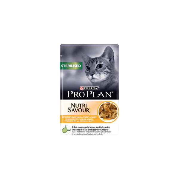 PRO PLAN® – Nassfutter für Katzen – sterilisiertes Huhn in Soße – 85 g