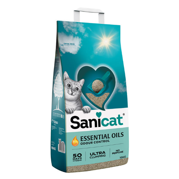 Sanicat - Ultra Clumping Essential oils - Perfume Free - Cat Litter - 10 Kg