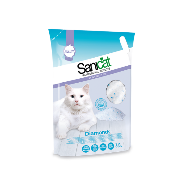 Sanicat - Diamonds Silica Gel - Cat Litter - Fragrance Free