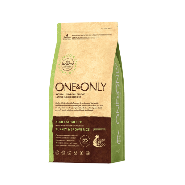 One & Only - Dry Cat Food - Sterilised - Turkey & Brown Rice