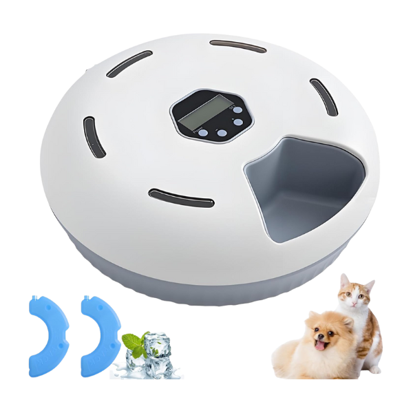 Distributore automatico di cibo per gatti - Cibo umido e secco 