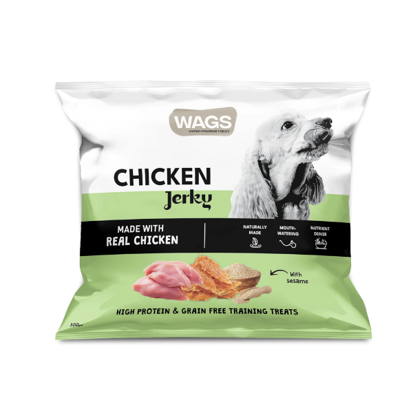 Wags - Chicken Jerky - Dog Treats - 150g